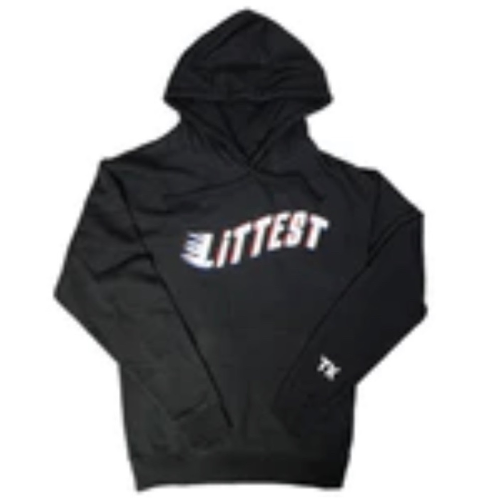 TK MERCH LITTEST WAVE HOODIE IN BLACK